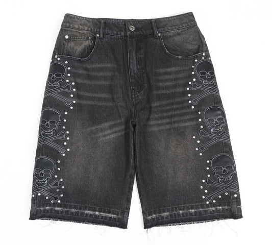 sixsane black denim jorts