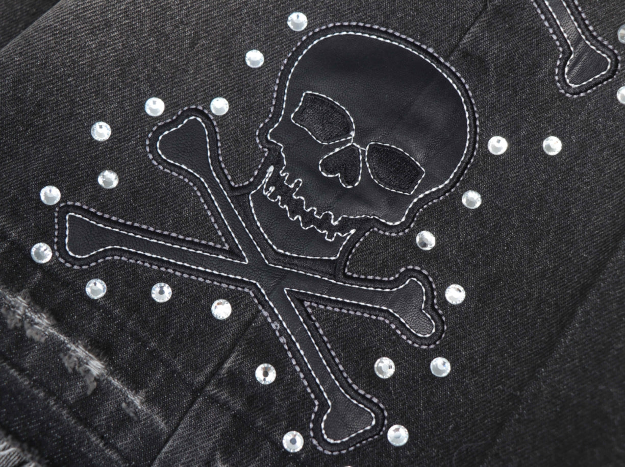 sixsane black denim jorts